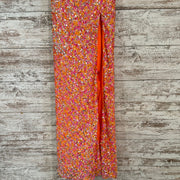 PINK/ORANGE SEQUIN LONG DRESS