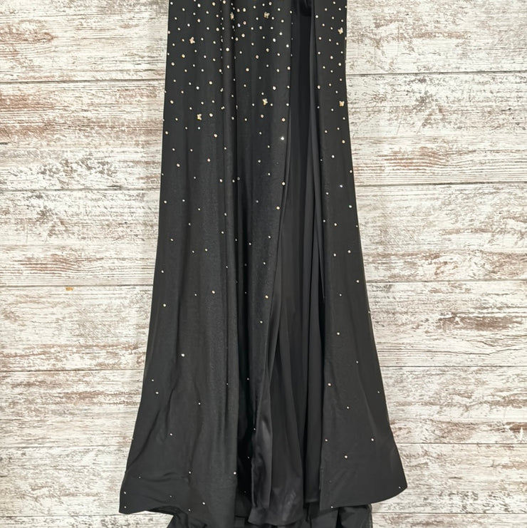 BLACK/GOLD LONG DRESS