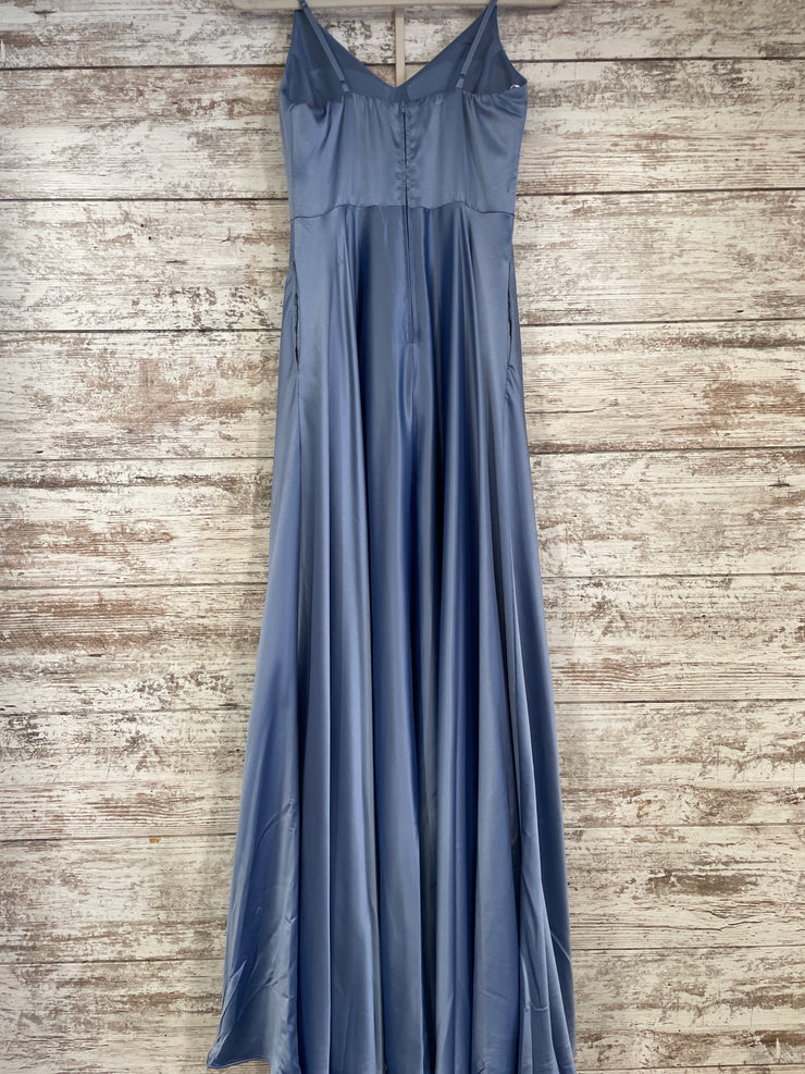 BLUE A LINE GOWN