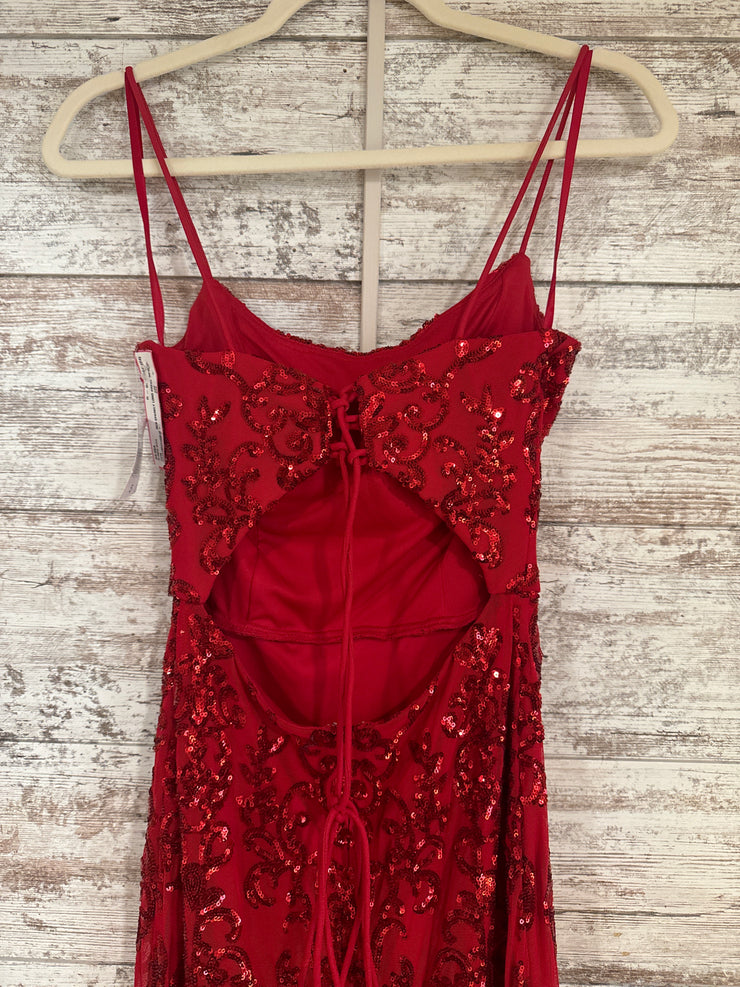 RED SPARKLY LONG DRESS (NEW)
