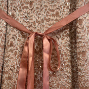 PINK LACE LONG DRESS (NEW)