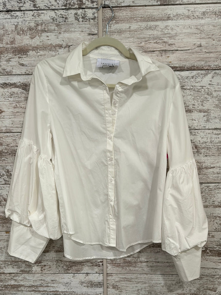 WHITE 100% COTTON BLOUSE