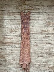 PINK/PURPLE SEQUIN LONG DRESS