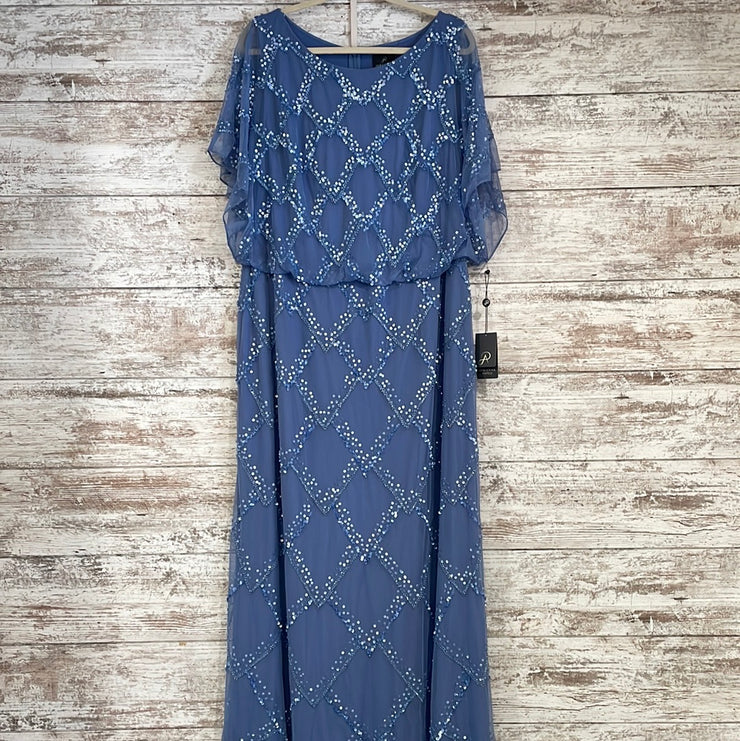 BLUE SEQUIN LONG DRESS (NEW)