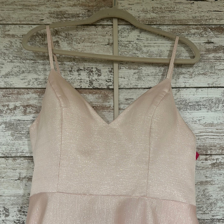 PINK SPARKLY A LINE GOWN