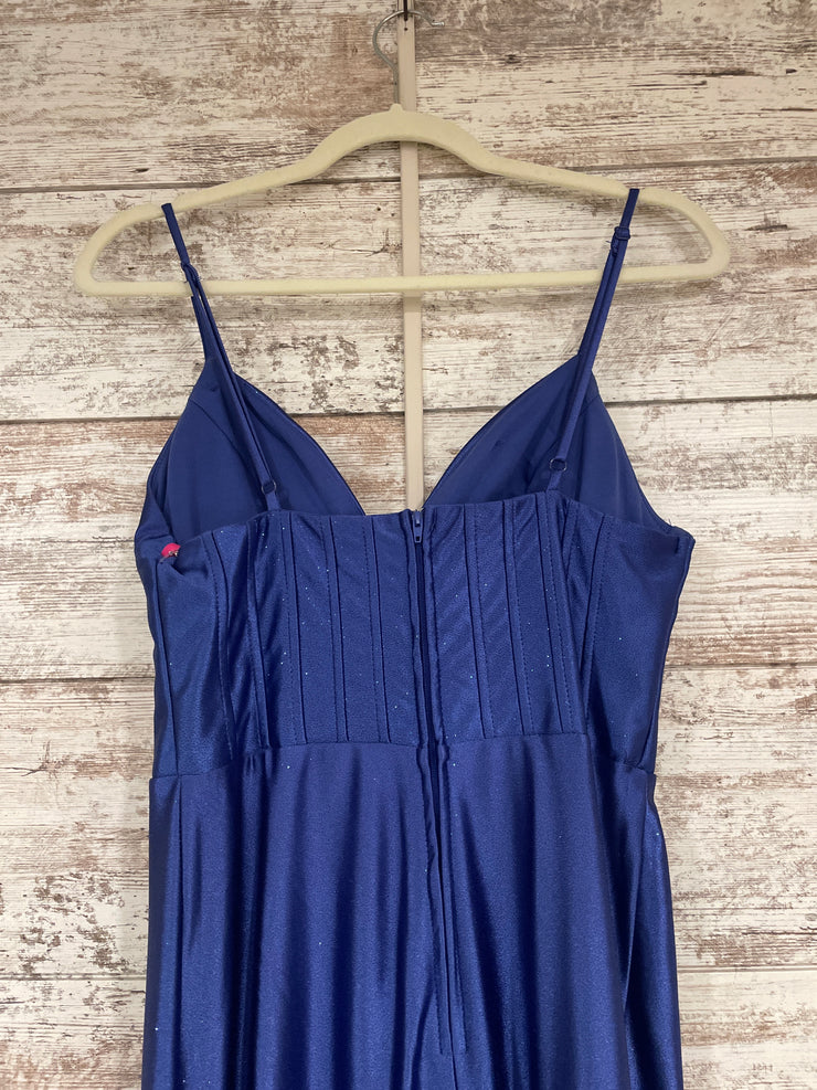 ROYAL BLUE SPARKLY LONG DRESS