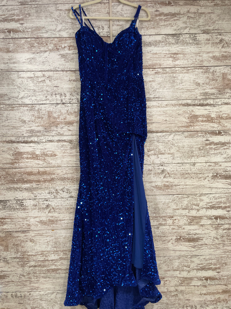 ROYAL BLUE SEQUIN MERMAID GOWN