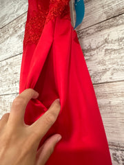 RED A LINE GOWN