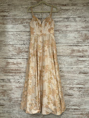 GOLD/LEAF SPARKLY A LINE GOWN