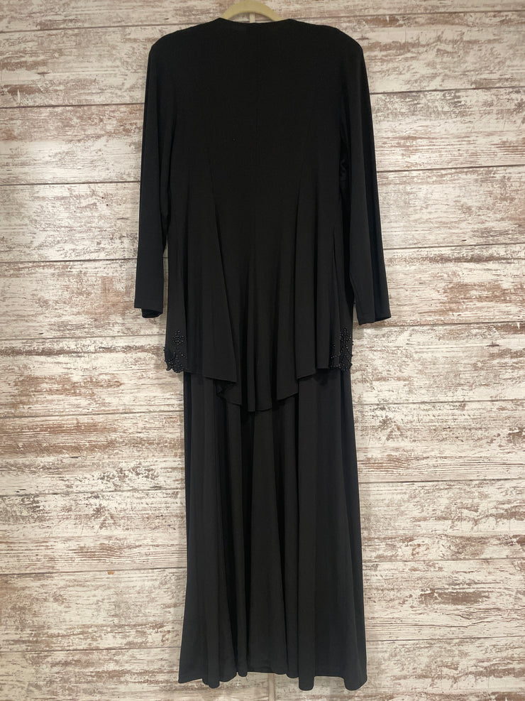 BLACK 2 PC. LONG DRESS SET
