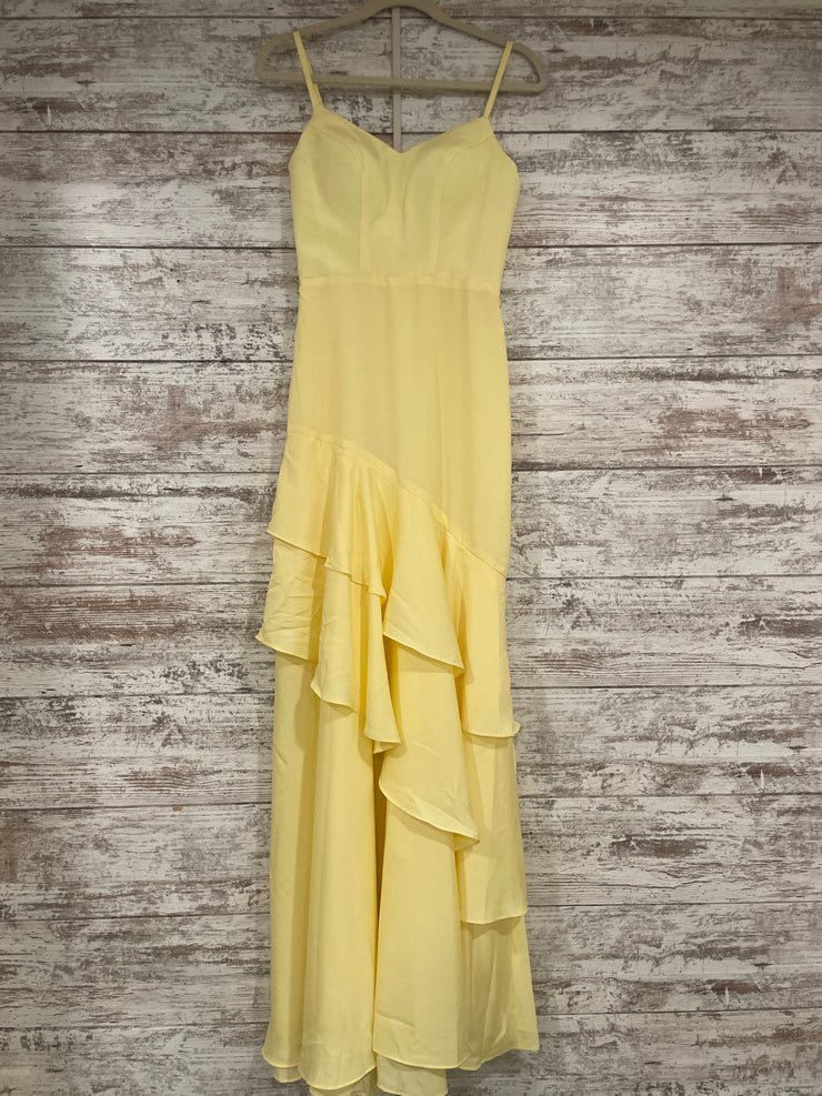 YELLOW LONG EVENING GOWN - NEW