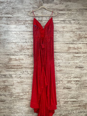 RED SPARKLY LONG DRESS