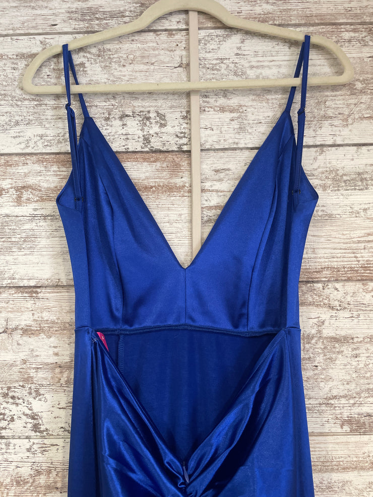 ROYAL BLUE LONG EVENING GOWN