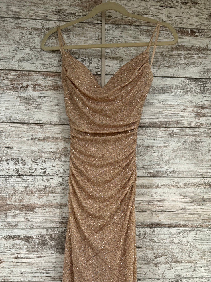 GOLD SPARKLY LONG DRESS