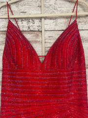 RED SPARKLY LONG DRESS