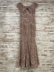 BLUSH SPARKLY LONG EVENING GOW