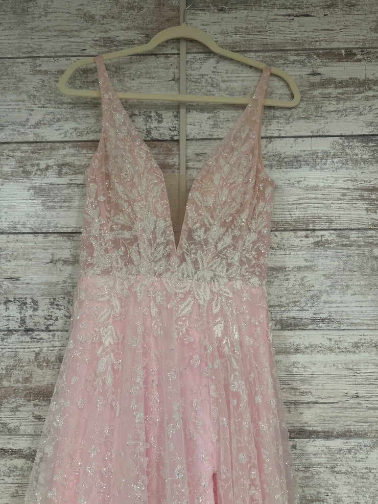 PINK/WHITE SPARKLY A LINE-NEW