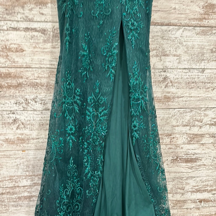 GREEN SPARKLY MERMAID GOWN