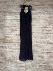 NAVY LONG EVENING GOWN