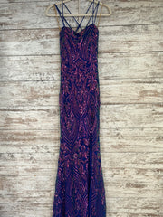 BLUE/PINK SPARKLY LONG DRESS