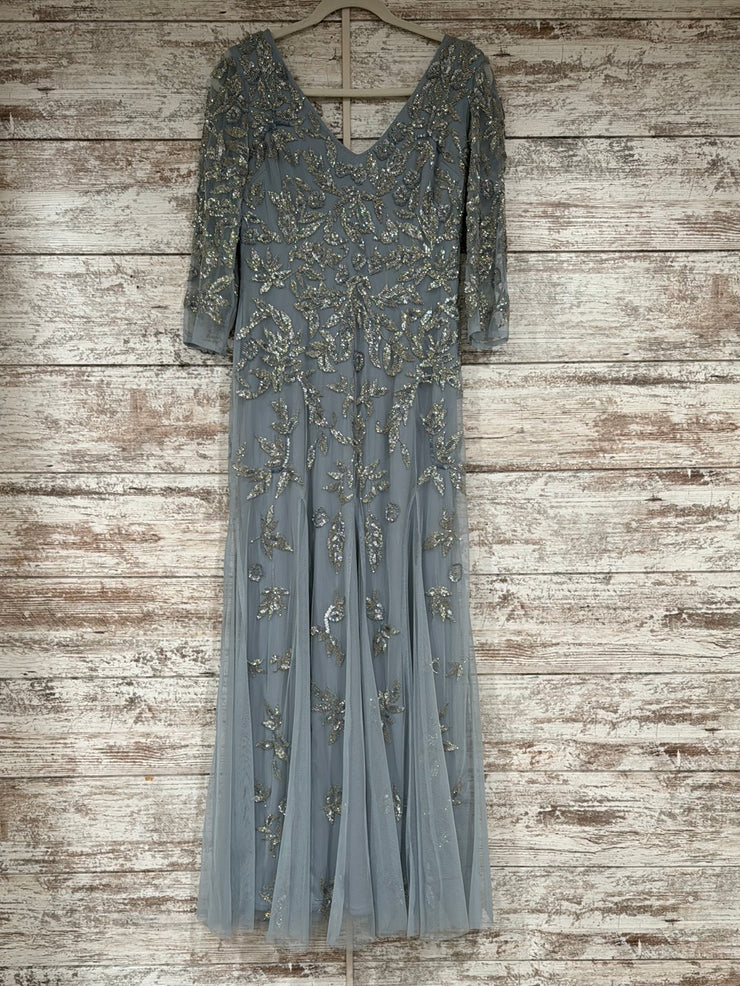 GRAY SPARKLY LONG DRESS