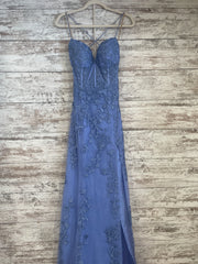 BLUE/FLORAL LONG DRESS