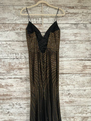 BLACK/GOLD BEADED LONG DRESS