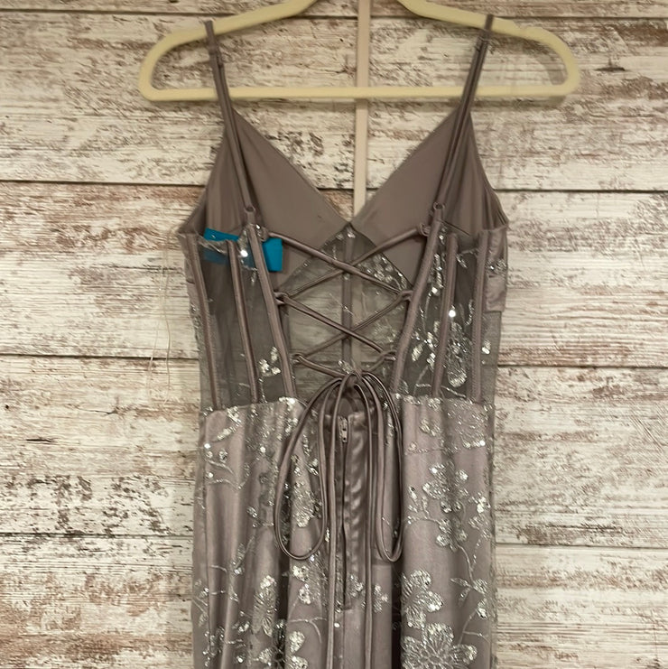 SILVER/GRAY SPARKLY LONG DRESS