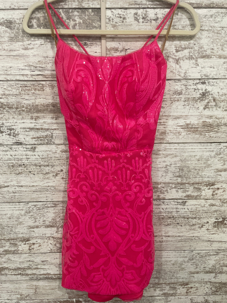 PINK SPARKLY SHORT DRESS