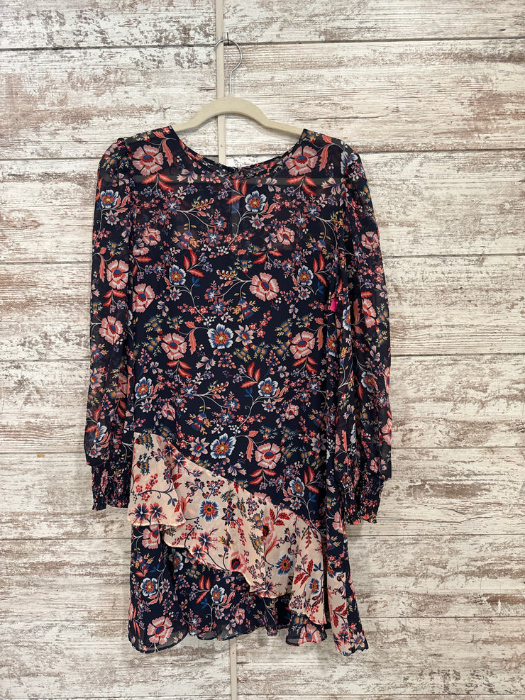 NAVY/FLORAL SHORT DRESS $158