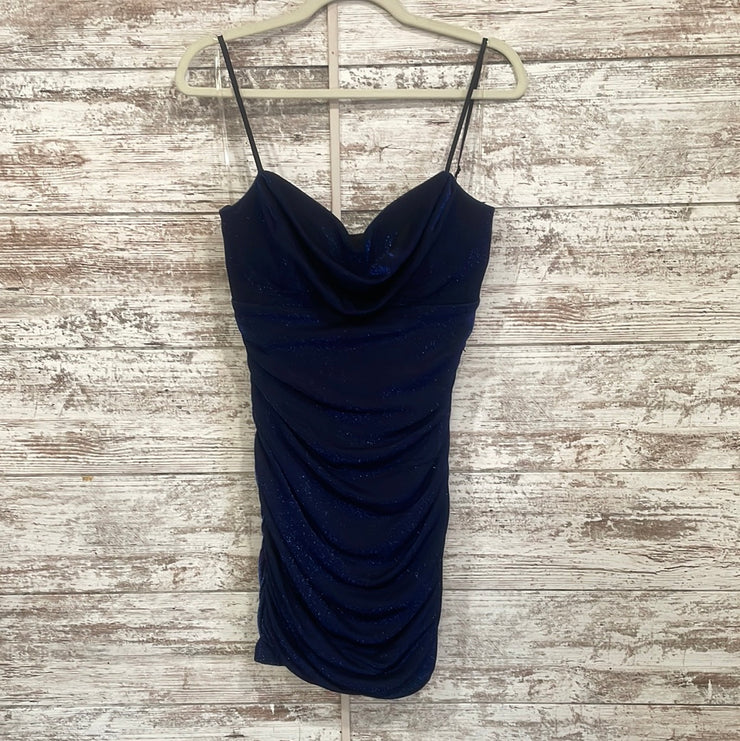 BLUE SPARKLY SHORT DRESS