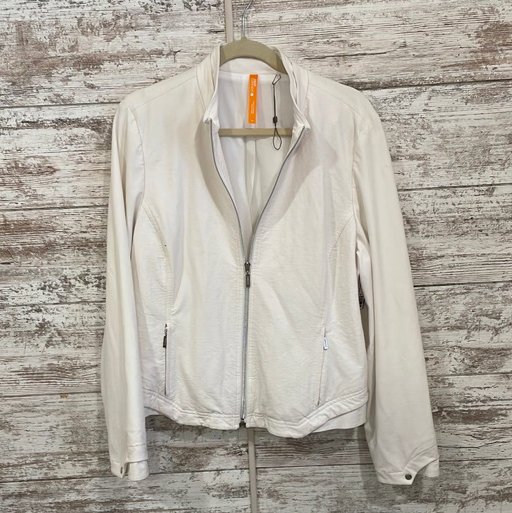 WHITE ZIP UP JACKET