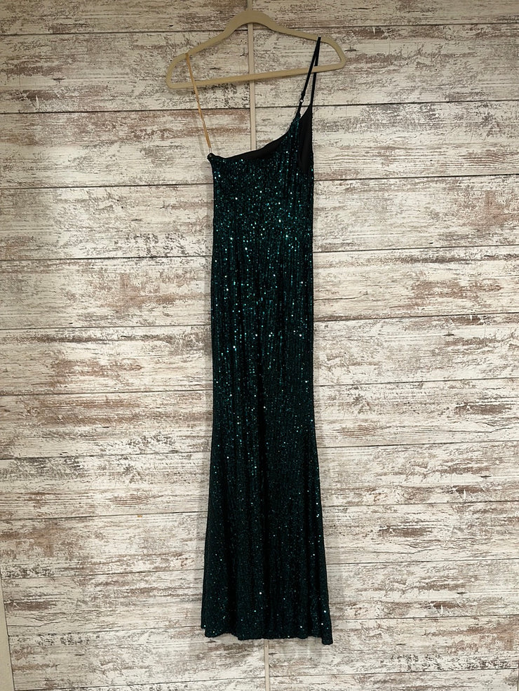 GREEN FULL SEQUIN LONG DRESS