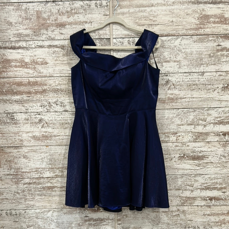 NAVY SHIMMERY SHORT DRESS