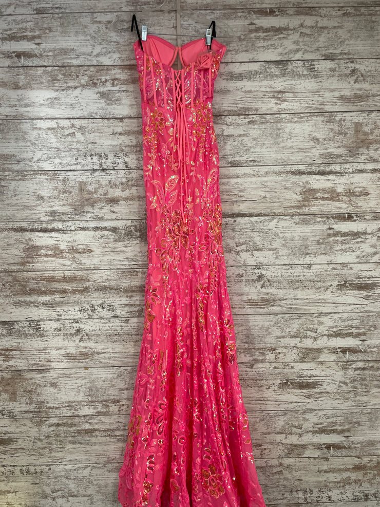 PINK SPARKLY LONG DRESS (NEW)