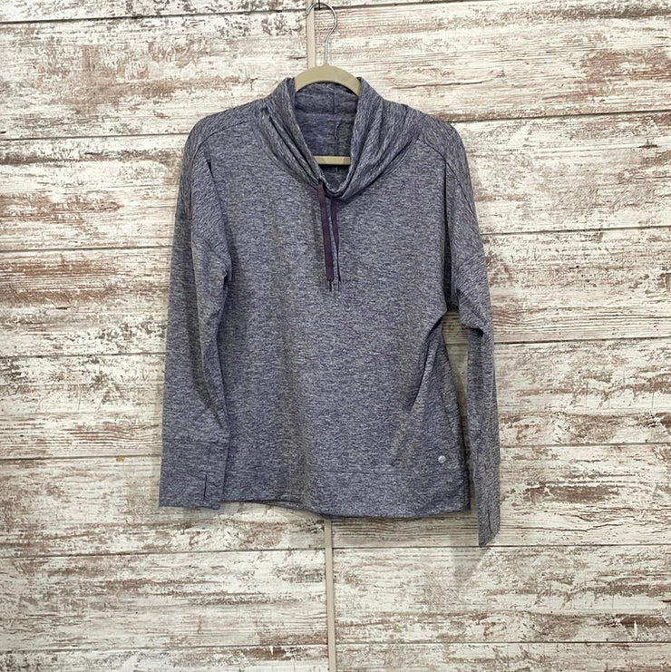 PURPLE COWL NECK SWEATSHIRT