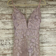 PURPLE/FLORAL LONG EVENING GOW