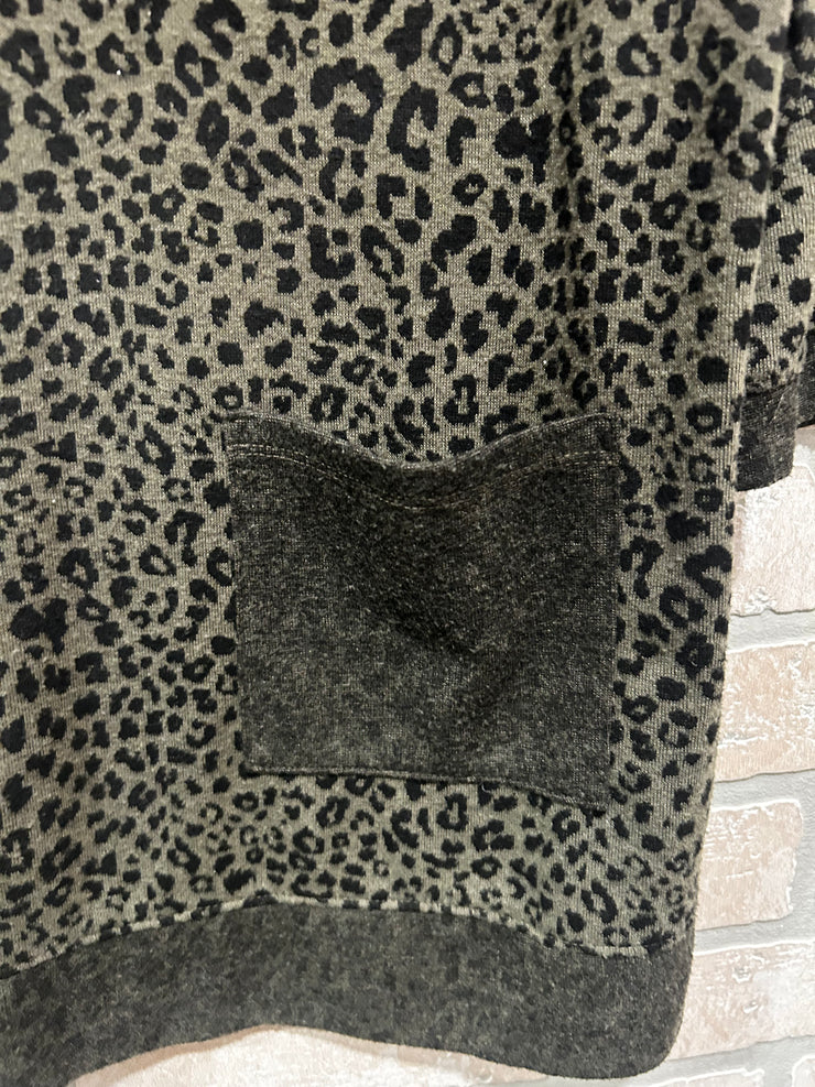 GREEN/BLACK LEOPARD TUNIC $99