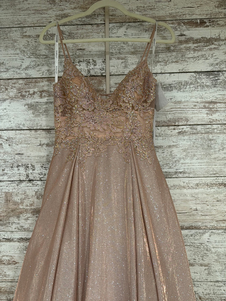 BLUSH SPARKLY A LINE GOWN-NEW