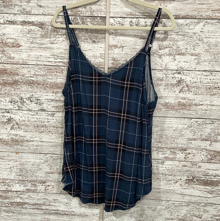 GREEN CHECKED SLEEVELESS TOP