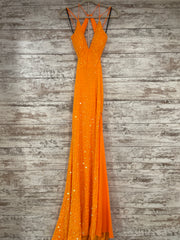 ORANGE FULL SEQUIN GOWN (NEW)