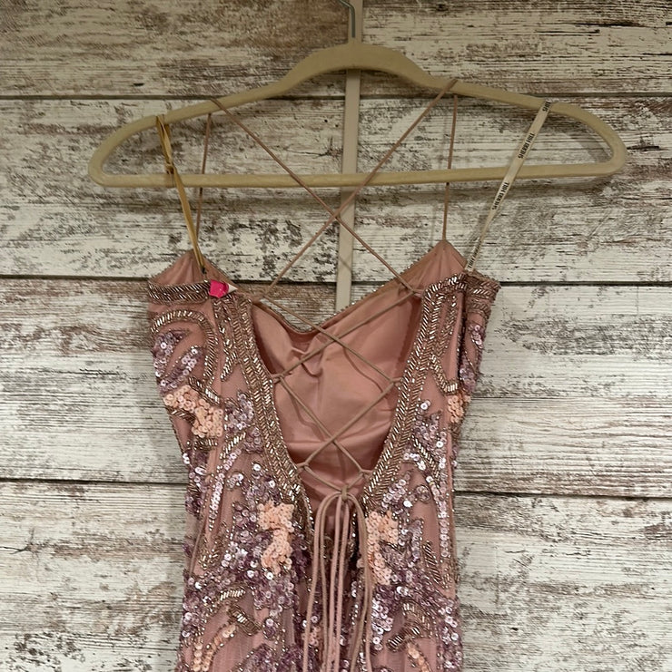 PINK/PURPLE SEQUIN LONG DRESS