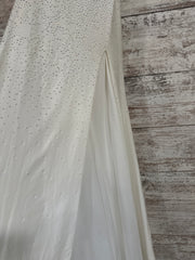 WHITE BEADED LONG DRESS (NEW)