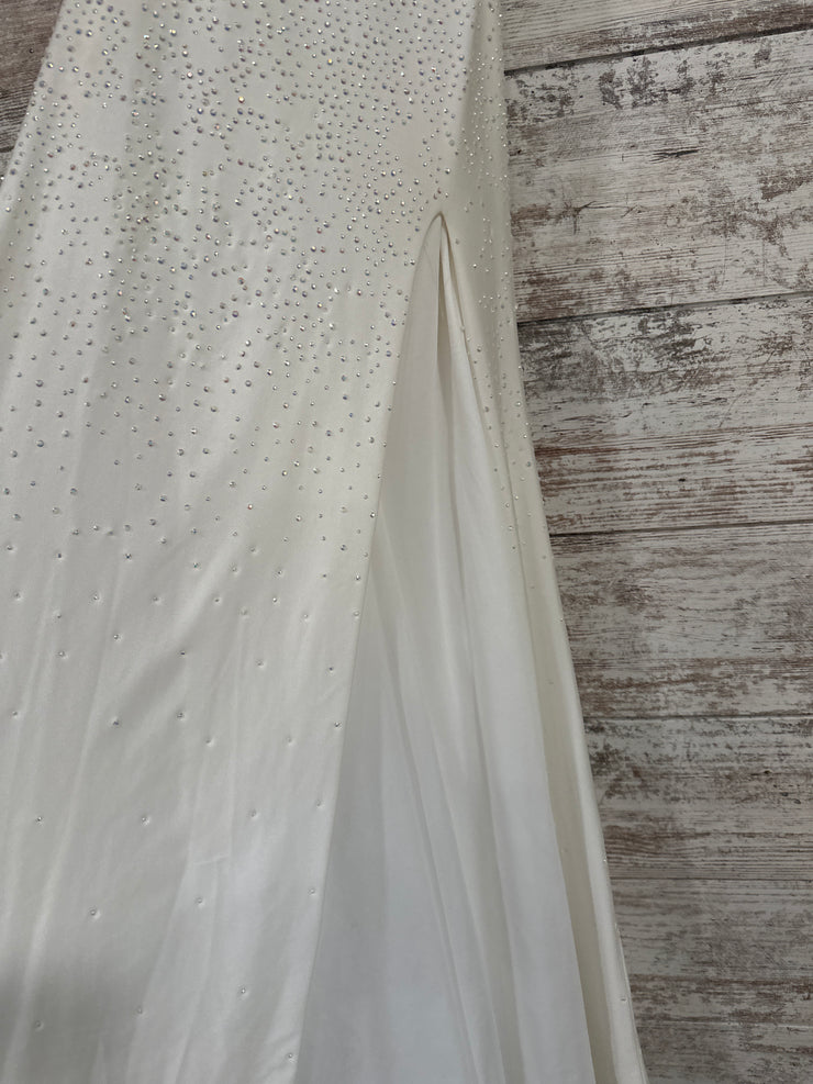 WHITE BEADED LONG DRESS (NEW)