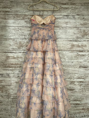 PINK/FLORAL TIERED A LINE