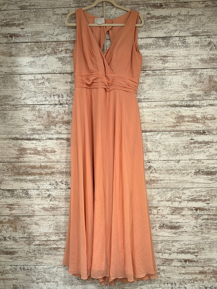 PEACH LONG EVENING GOWN