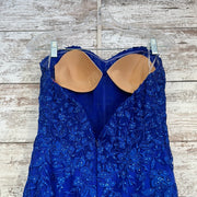 ROYAL BLUE/FLORAL MERMAID GOWN