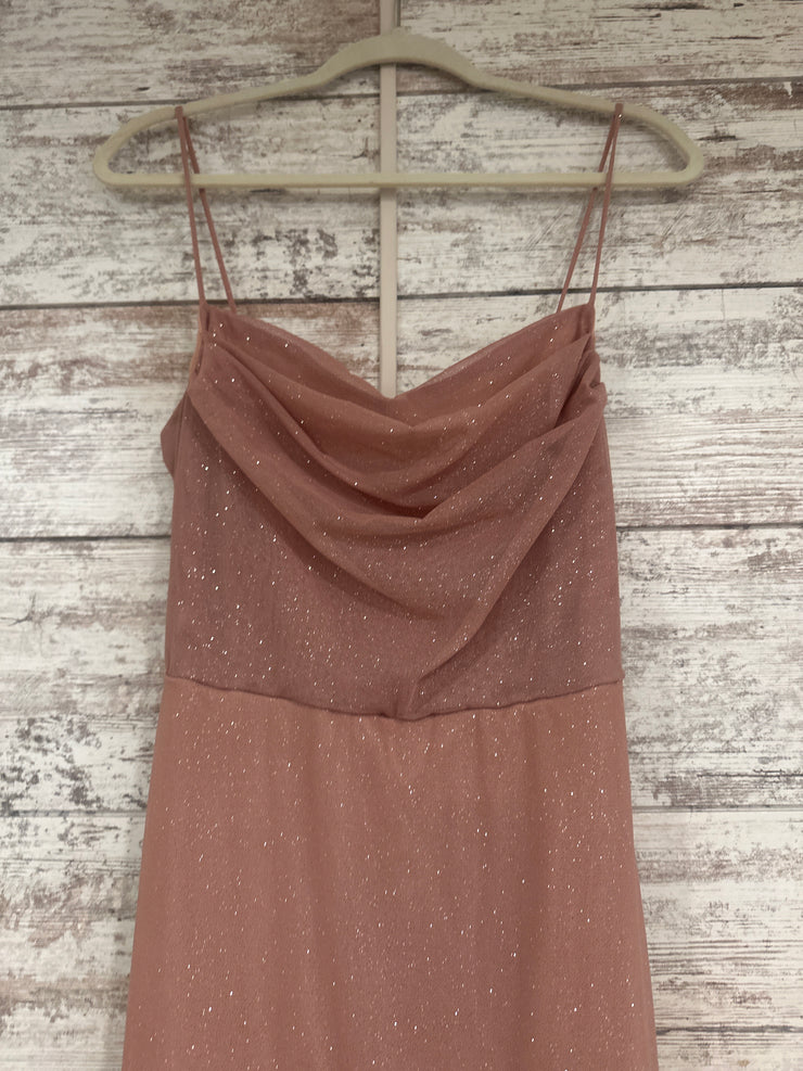 BLUSH SPARKLY LONG DRESS