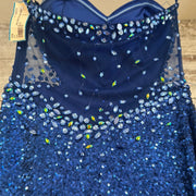 ROYAL BLUE FULL SEQUIN DRESS