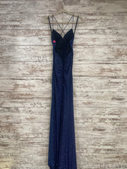 NAVY SPARKLY LONG DRESS (NEW)